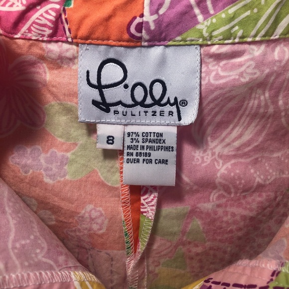 Lilly Pulitzer Patchwork Pants Size 8 - Picture 7 of 7